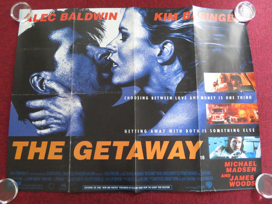 THE GETWAWAY UK QUAD ROLLED POSTER ALEC BALDWIN KIM BASINGER 1994