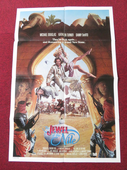 JEWEL OF THE NILE - B FOLDED US ONE SHEET POSTER MICHAEL DOUGLAS K. TURNER 1985