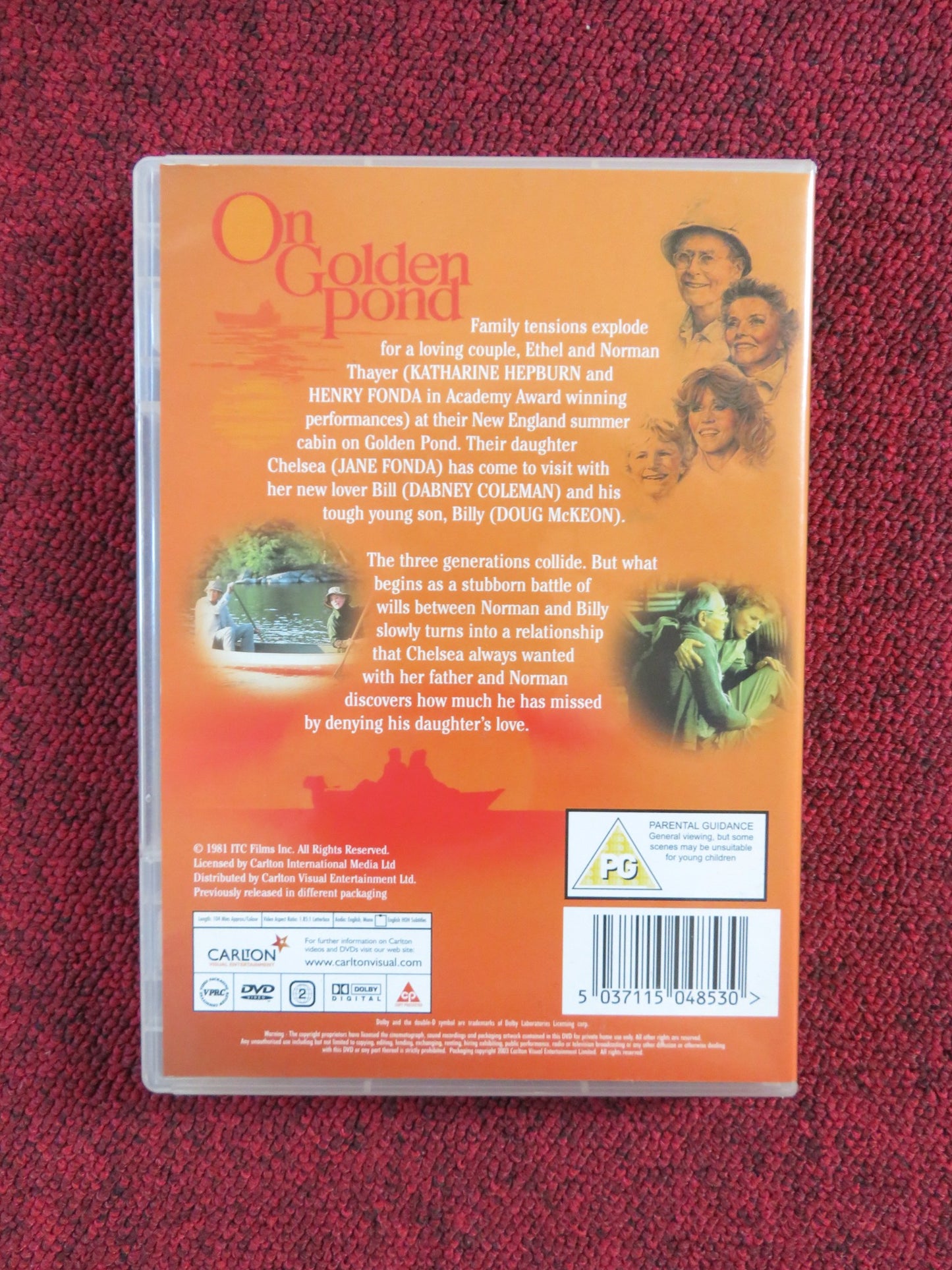 ON GOLDEN POND (DVD) KATHARINE HEPBURN HENRY FONDA 1981 REGION 2