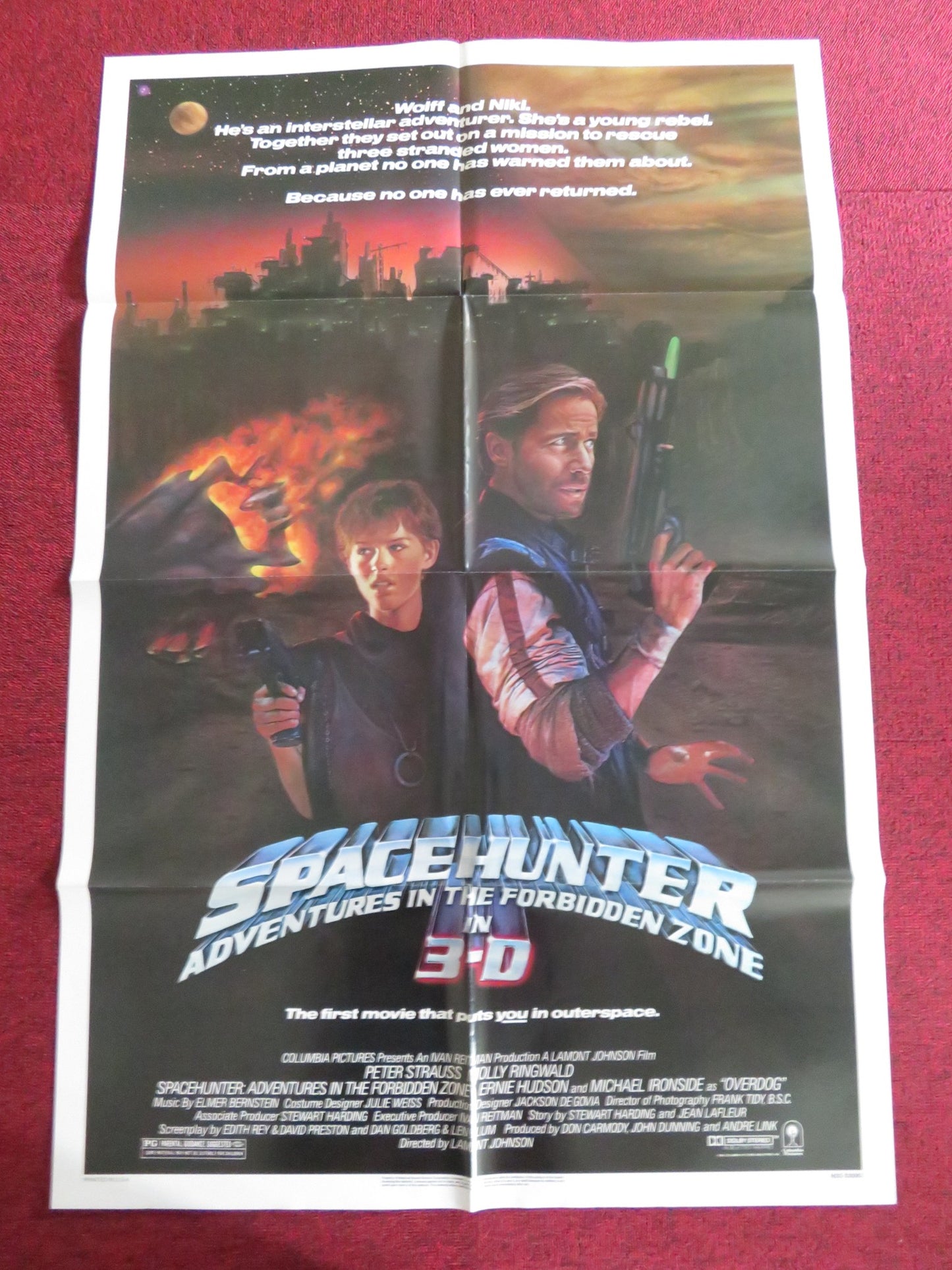 SPACEHUNTER: ADVENTURES IN THE FORBIDDEN ZONE - B FOLDED US ONE SHEET POSTER '83