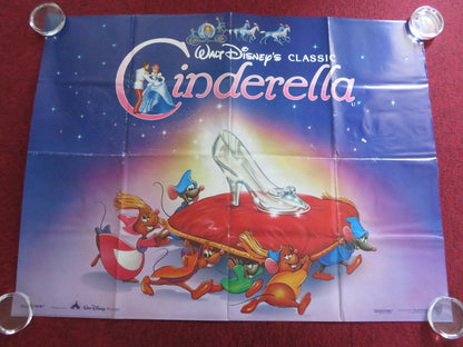 CINDERELLA UK QUAD ROLLED POSTER DISNEY ILENE WOODS ELEANOR AUDLEY R1991