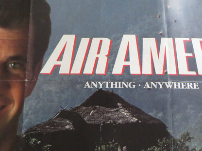 AIR AMERICA UK QUAD ROLLED POSTER MEL GIBSON ROBERT DOWNEY JR. 1990