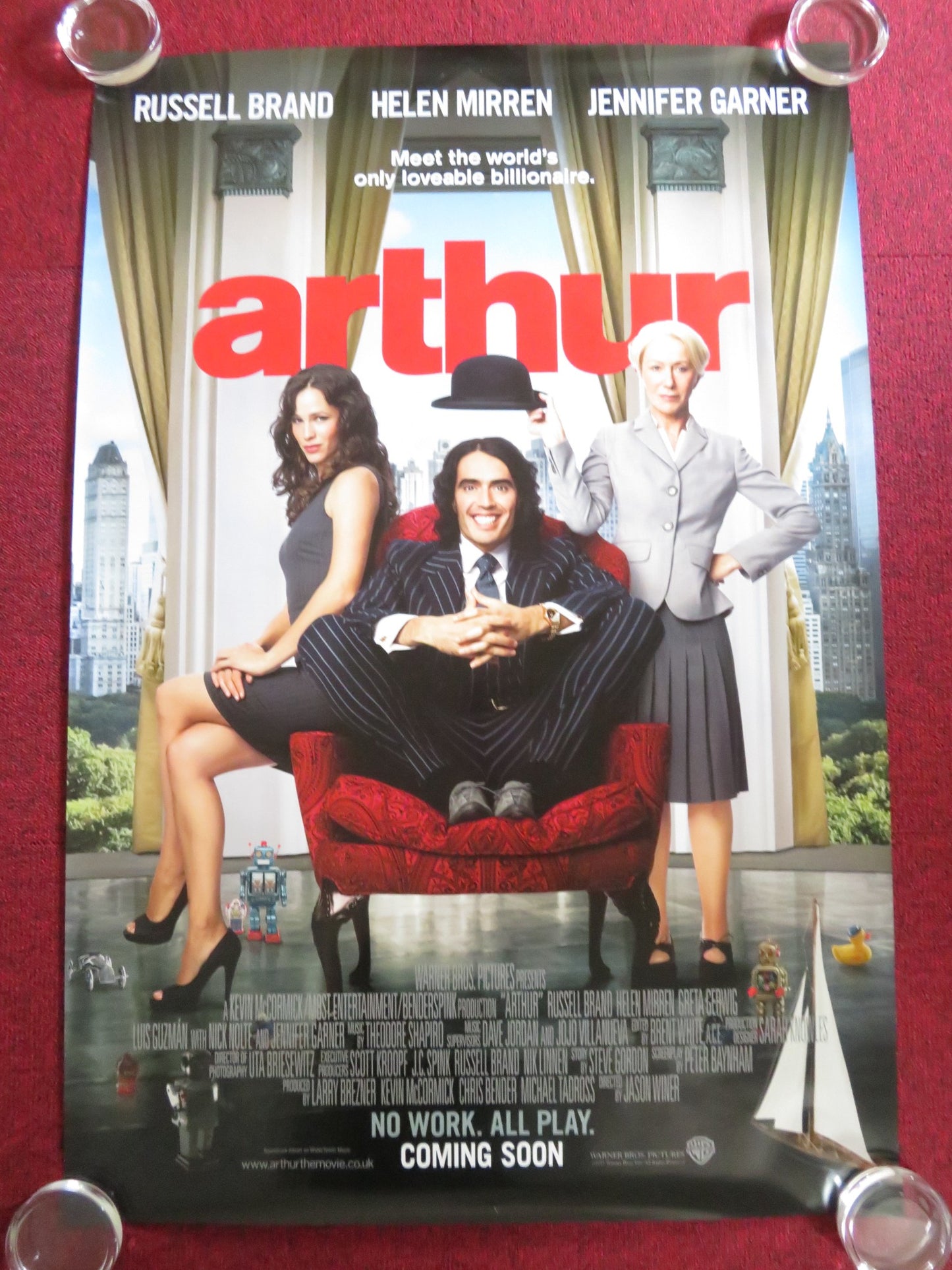 ARTHUR - B US ONE SHEET ROLLED POSTER RUSSELL BRAND HELEN MIRREN 2011