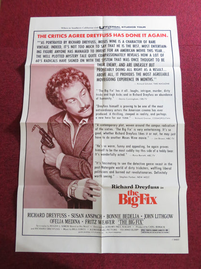 THE BIG FIX - B FOLDED US ONE SHEET POSTER RICHARD DREYFUSS SUSAN ANSPACH 1978