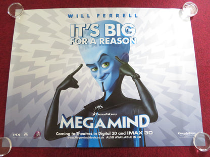 MEGAMIND UK QUAD ROLLED POSTER WILL FERRELL BRAD PITT 2010