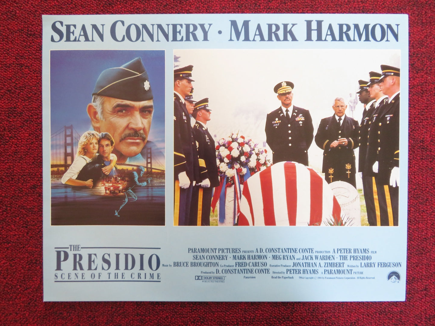 THE PRESIDIO US LOBBY CARD FULL SET SEAN CONNERY MARK HARMON 1988