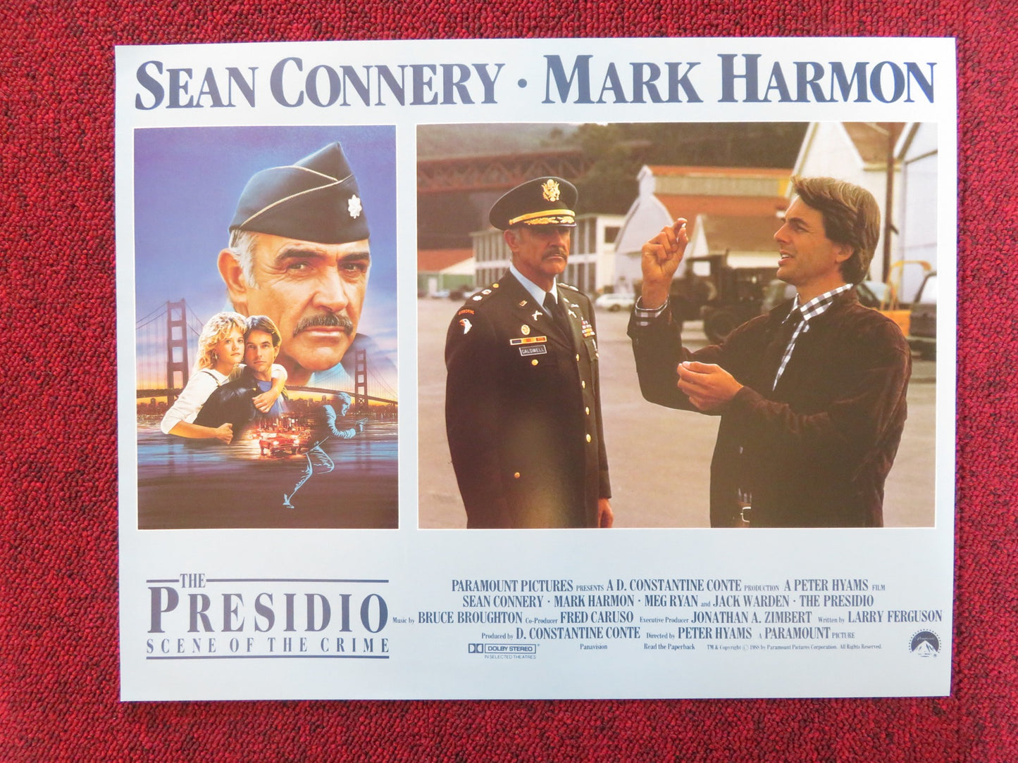 THE PRESIDIO US LOBBY CARD FULL SET SEAN CONNERY MARK HARMON 1988