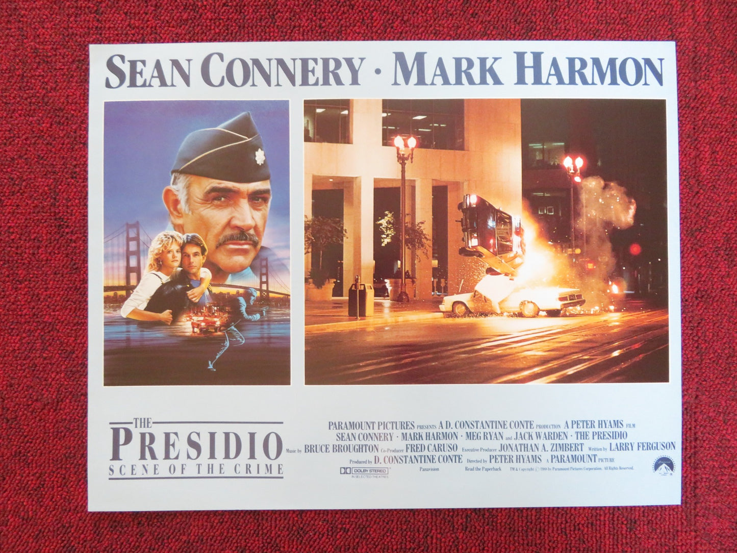 THE PRESIDIO US LOBBY CARD FULL SET SEAN CONNERY MARK HARMON 1988