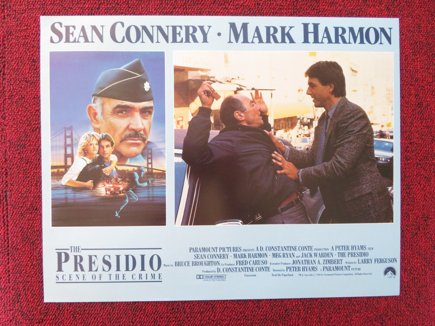 THE PRESIDIO US LOBBY CARD FULL SET SEAN CONNERY MARK HARMON 1988