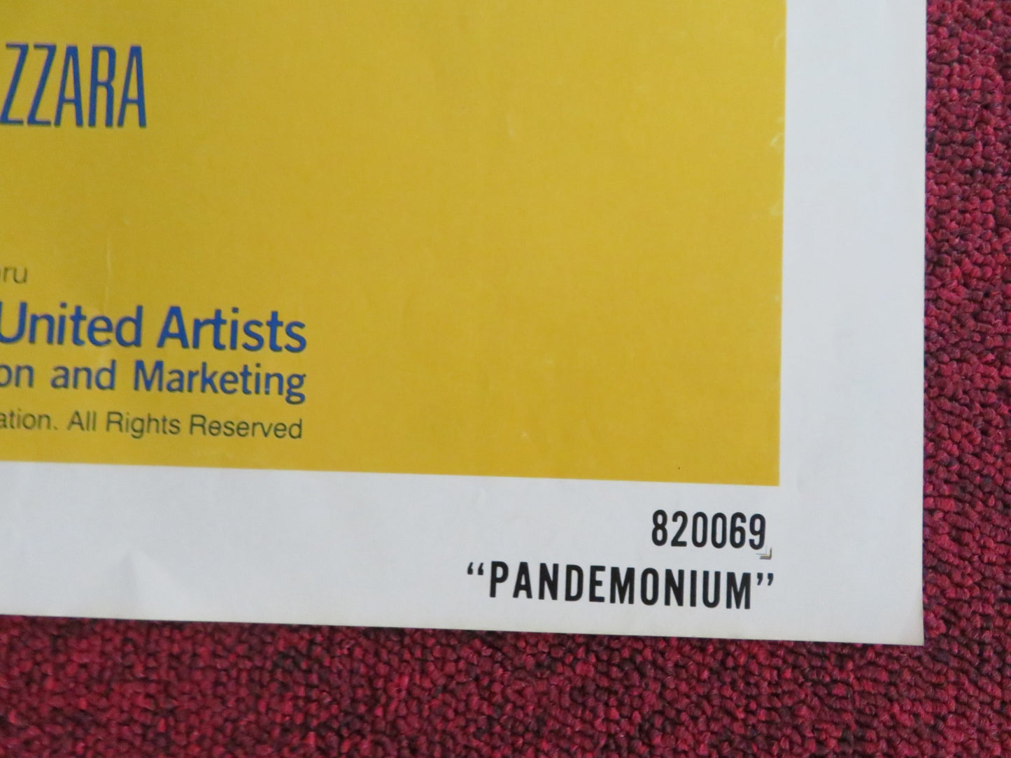 PANDEMONIUM - B FOLDED US ONE SHEET POSTER TAMMY ALVERSON PAMELA HARLOW 1982