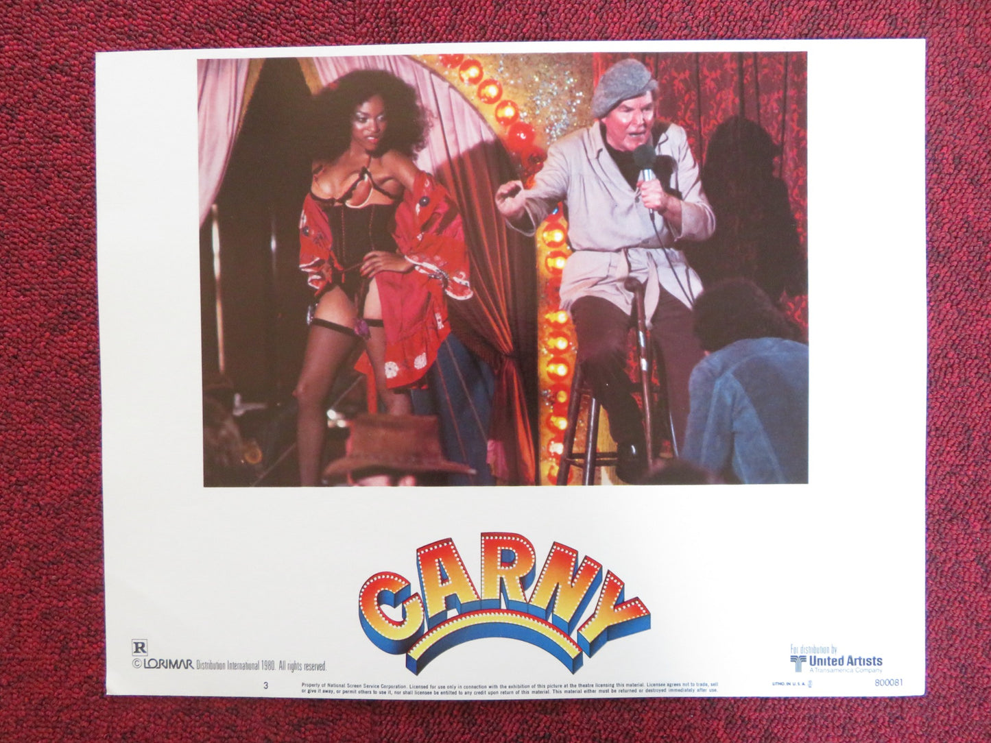 CARNY US LOBBY CARD FULL SET GARY BUSEY JODIE FOSTER 1980