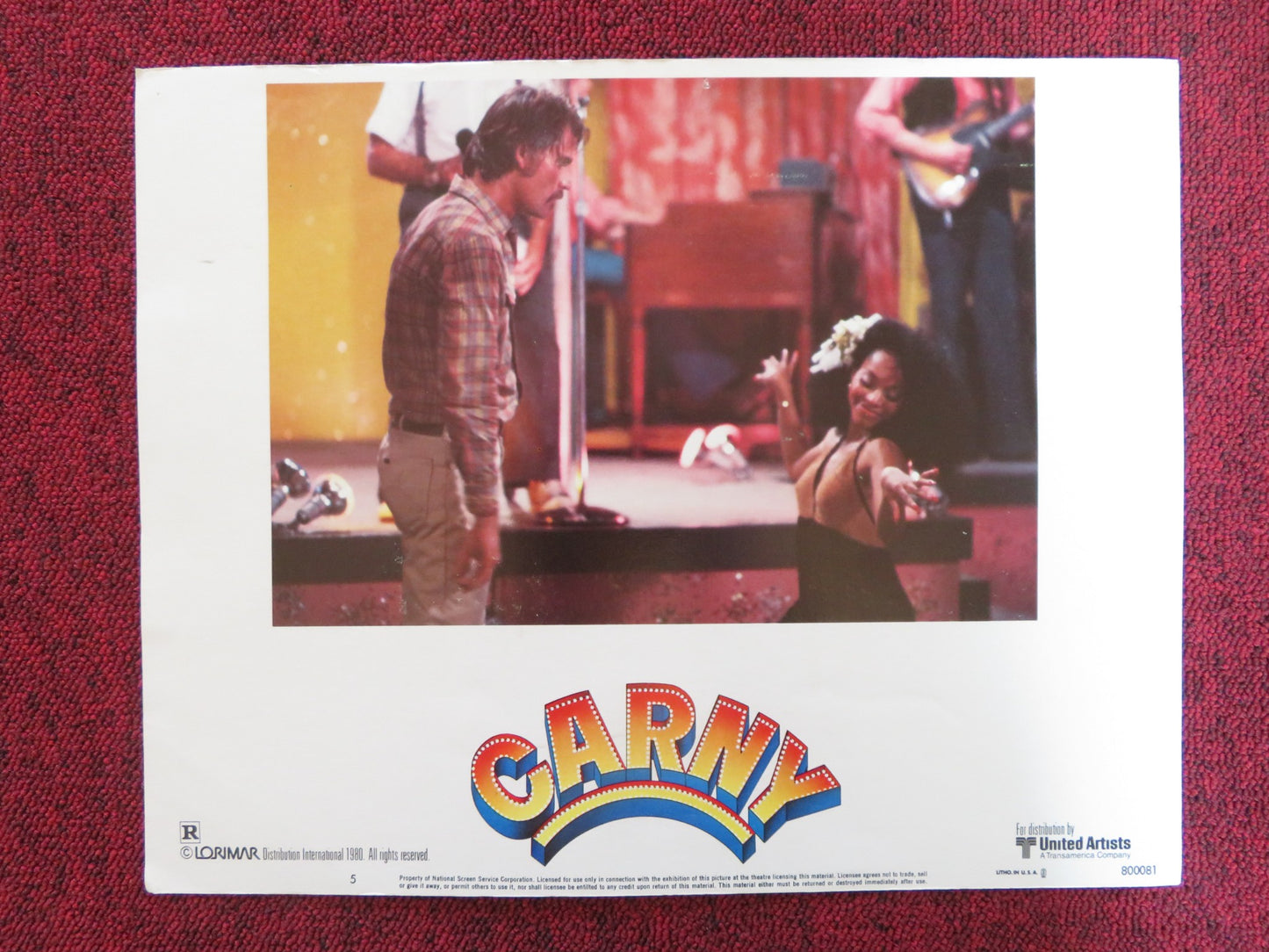 CARNY US LOBBY CARD FULL SET GARY BUSEY JODIE FOSTER 1980