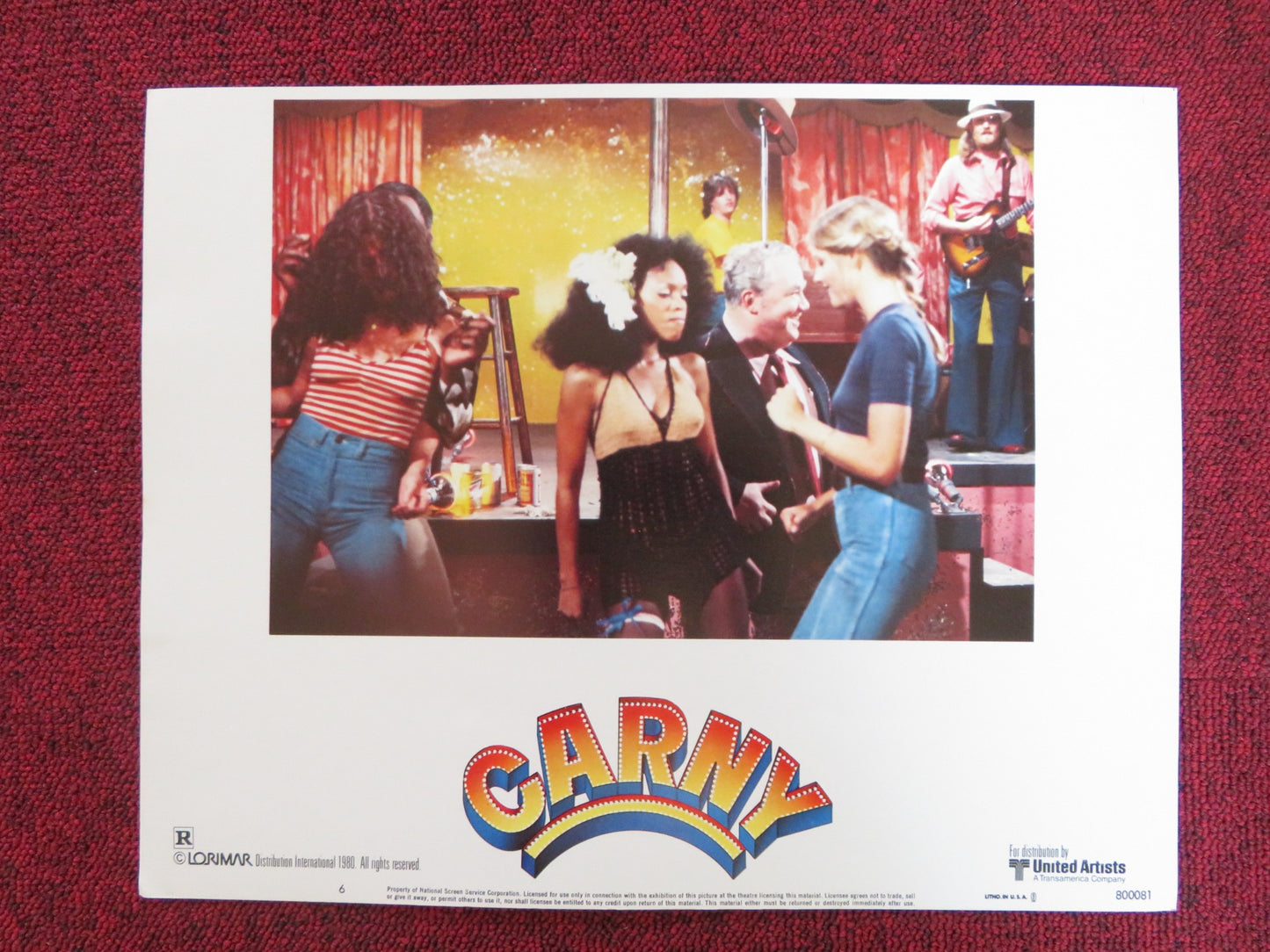 CARNY US LOBBY CARD FULL SET GARY BUSEY JODIE FOSTER 1980