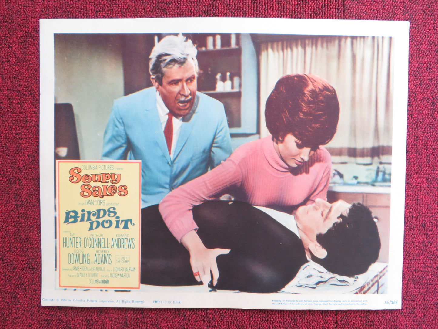 BIRDS DO IT US LOBBY CARD FULL SET SOUPY SALES TAB HUNTER 1966