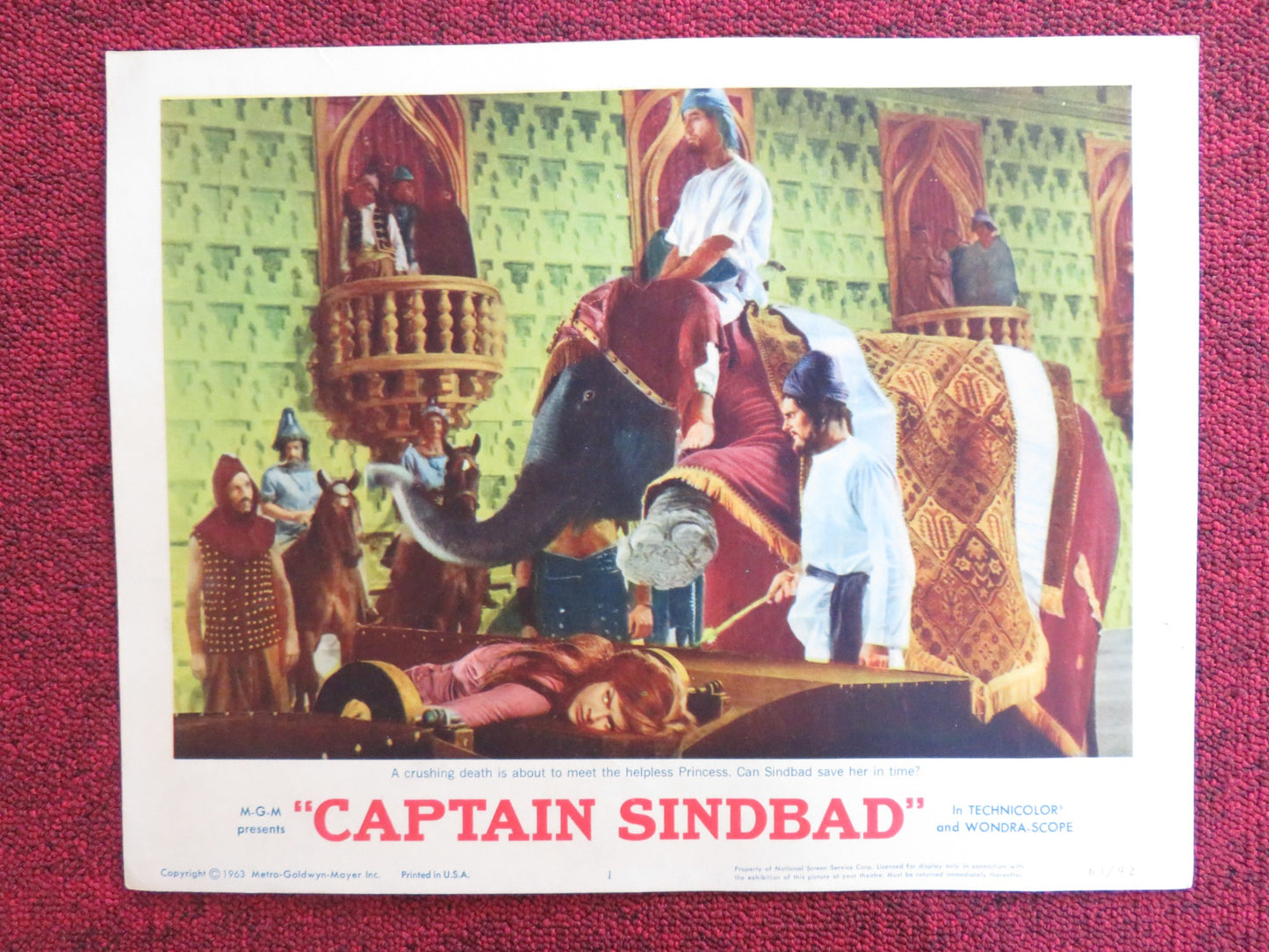 CAPTAIN SINDBAD US LOBBY CARD FULL SET GUY WILLIAMS HEIDI BRUHL 1963