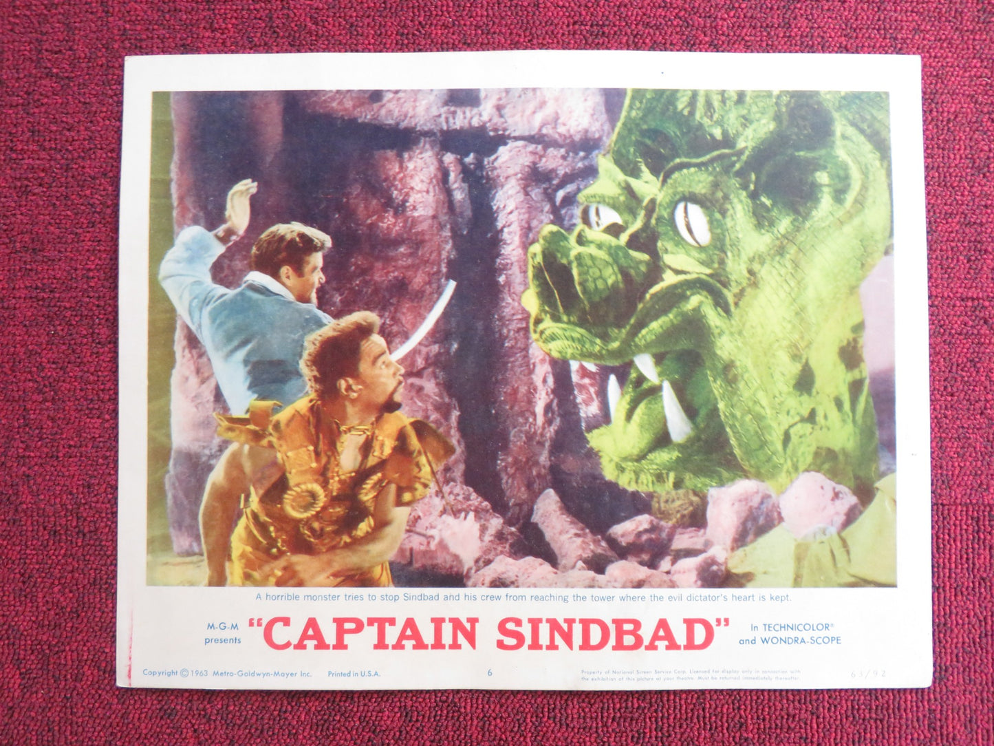 CAPTAIN SINDBAD US LOBBY CARD FULL SET GUY WILLIAMS HEIDI BRUHL 1963