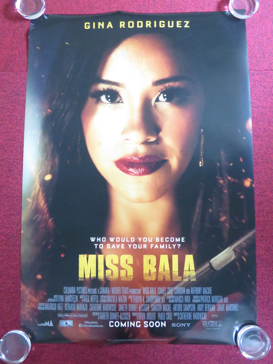 MISS BALA US ONE SHEET ROLLED POSTER GINA RODRIGUEZ THOMAS DEKKER 2019