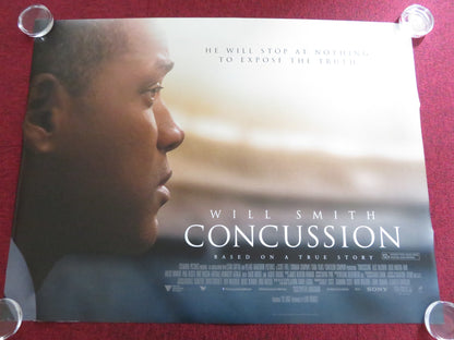 CONCUSSION UK QUAD ROLLED POSTER WILL SMITH ALEC BALDWIN 2015