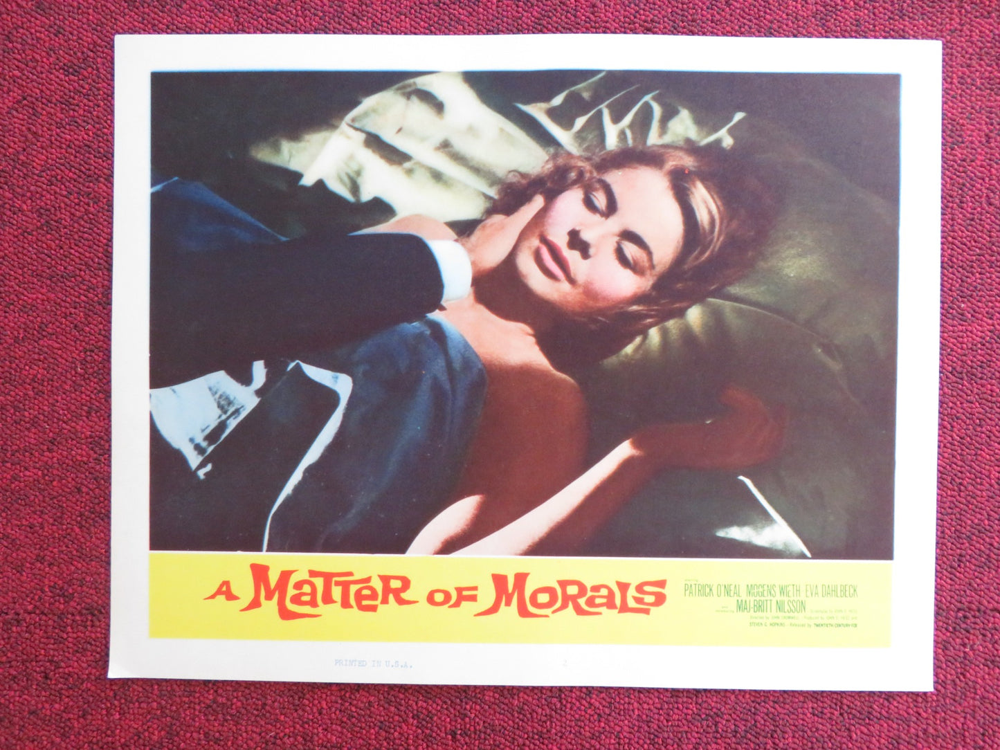 A MATTER OF MORALS US LOBBY CARD FULL SET PATRICK O'NEAL MOGENS WIETH 1960