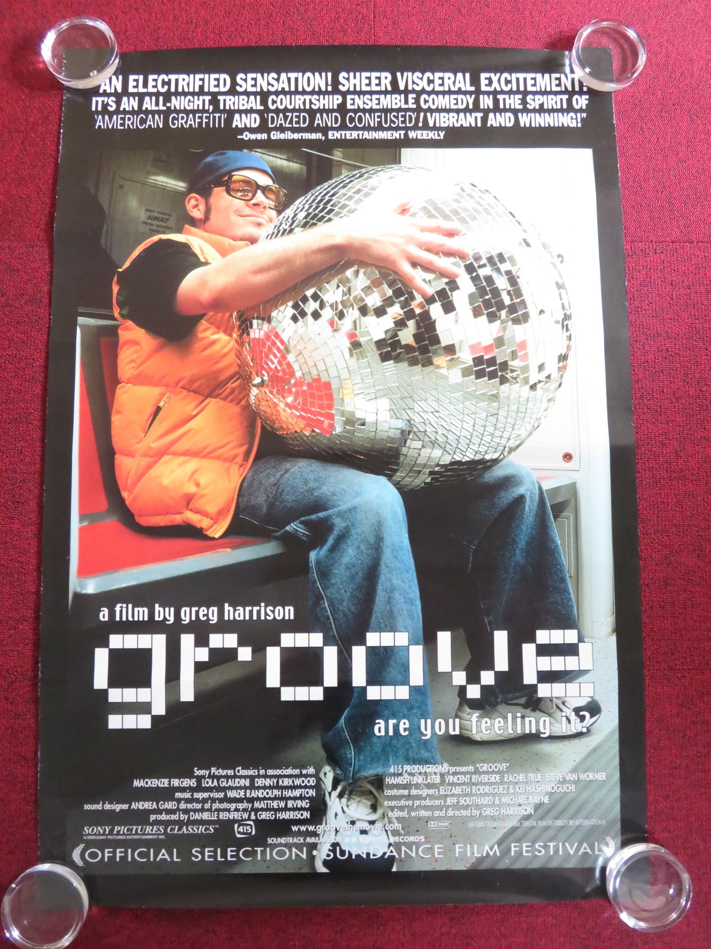 GROOVE US ONE SHEET ROLLED POSTER CHRIS FERREIRA MACKENZIE FIRGENS 2000