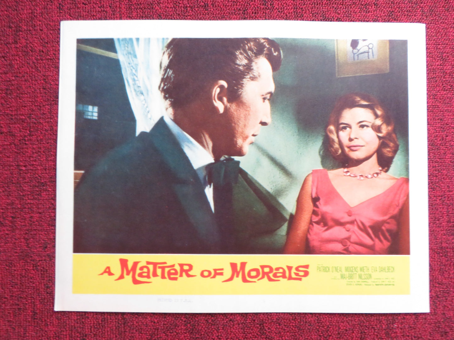 A MATTER OF MORALS US LOBBY CARD FULL SET PATRICK O'NEAL MOGENS WIETH 1960