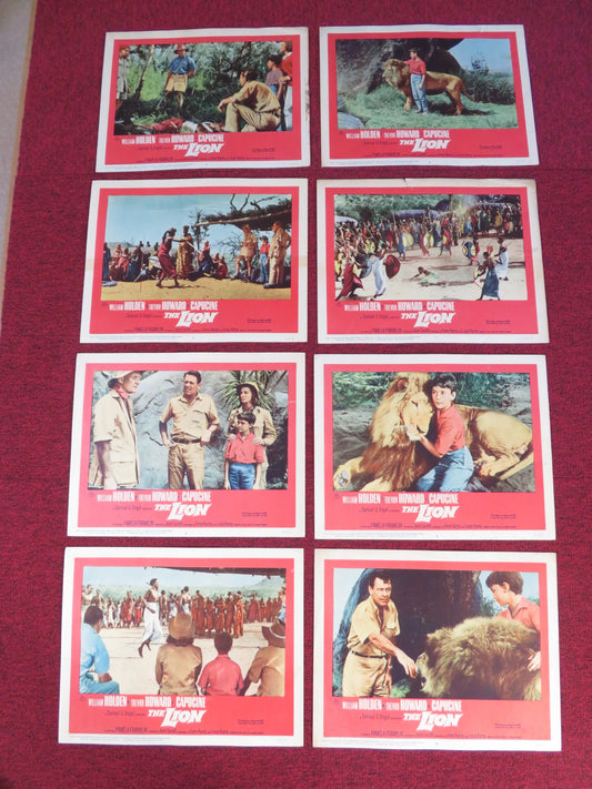 THE LION US LOBBY CARD FULL SET WILLIAM HOLDEN TREVOR HOWARD CAPUCINE 1962