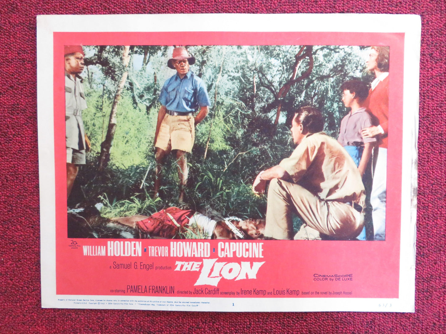 THE LION US LOBBY CARD FULL SET WILLIAM HOLDEN TREVOR HOWARD CAPUCINE 1962