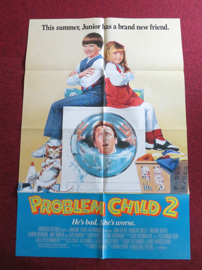 PROBLEM CHILD 2 - B FOLDED US ONE SHEET POSTER JOHN RITTER MICHAEL OLIVER 1991