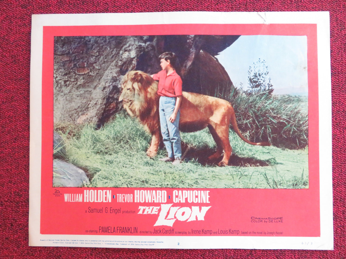 THE LION US LOBBY CARD FULL SET WILLIAM HOLDEN TREVOR HOWARD CAPUCINE 1962