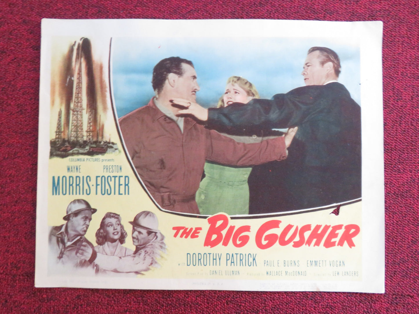 THE BIG GUSHER US LOBBY CARD FULL SET WAYNE MORRIS PRESTON FOSTER 1951