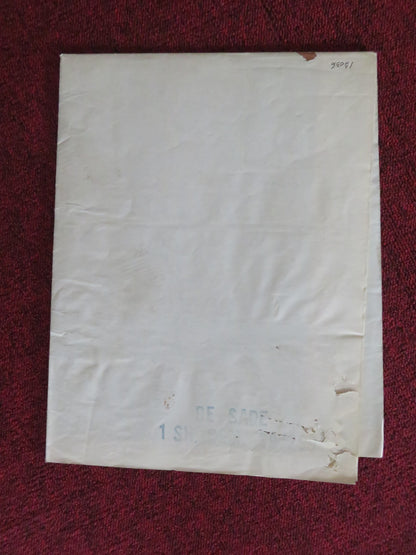 DE SADE - B FOLDED US ONE SHEET POSTER KEIR DULLEA SENTA BERGER 1969