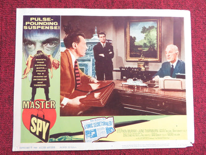 MASTER SPY US LOBBY CARD FULL SET STEPHEN MURRAY JUNE THORNBURN 1964