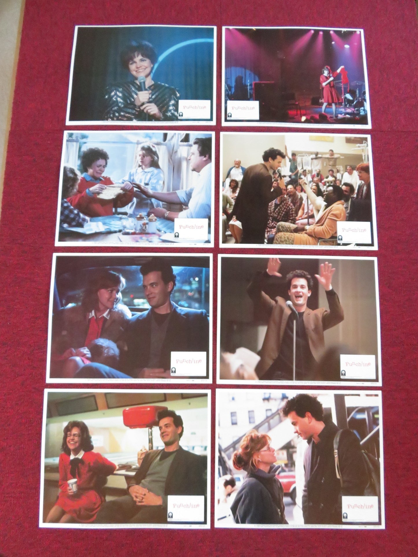 PUNCHLINE US LOBBY CARD FULL SET SALLY FIELD TOM HANKS 1987