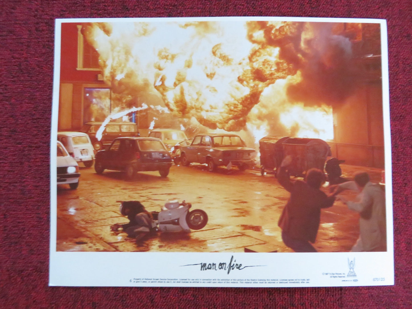 MAN ON FIRE US LOBBY CARD FULL SET SCOTT GLENN JOE PESCI 1987