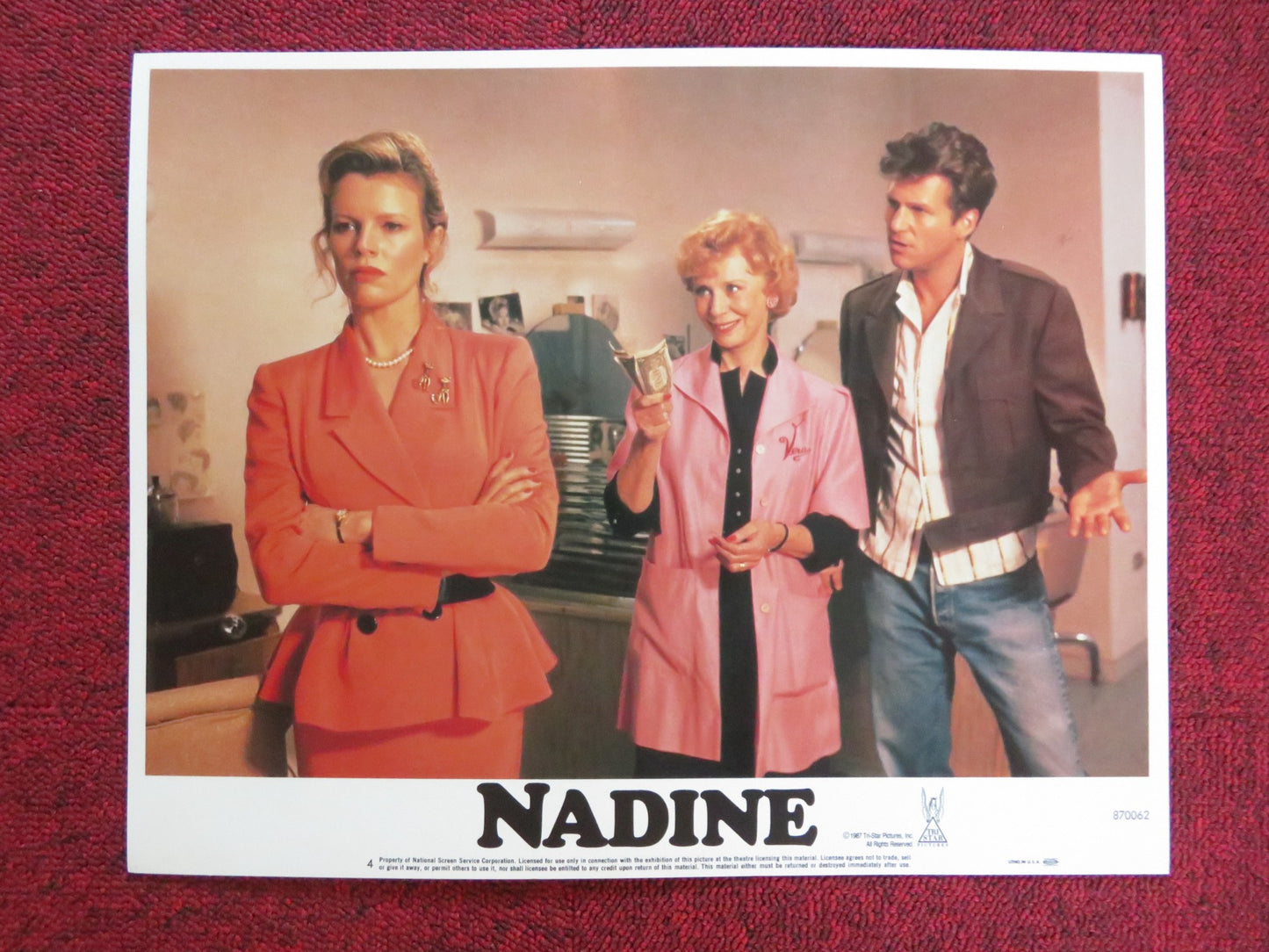 NADINE US LOBBY CARD FULL SET KIM BASINGER JEFF BRIDGES 1987