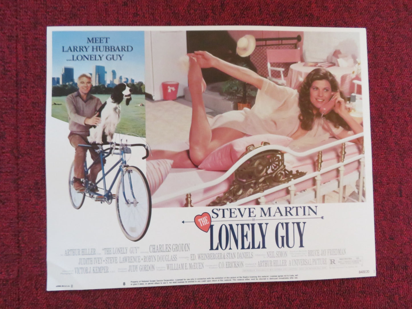 THE LONELY GUY US LOBBY CARD FULL SET STEVE MARTIN CHARLES GRODIN 1984