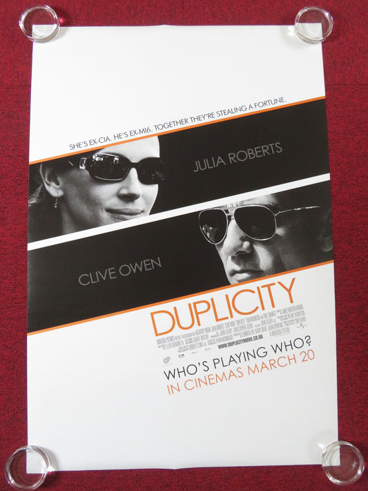 DUPLICITY - B US ONE SHEET ROLLED POSTER CLIVE OWEN JULIA ROBERTS 2009