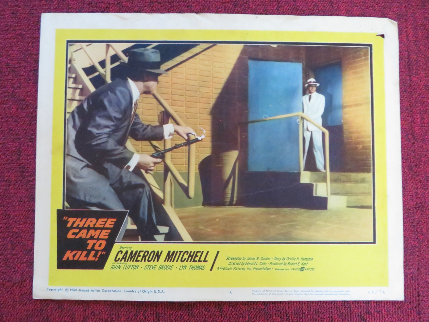 THREE CAME TO KILL US LOBBY CARD FULL SET CAMERON MITCHELL JOHN LUPTON 1960