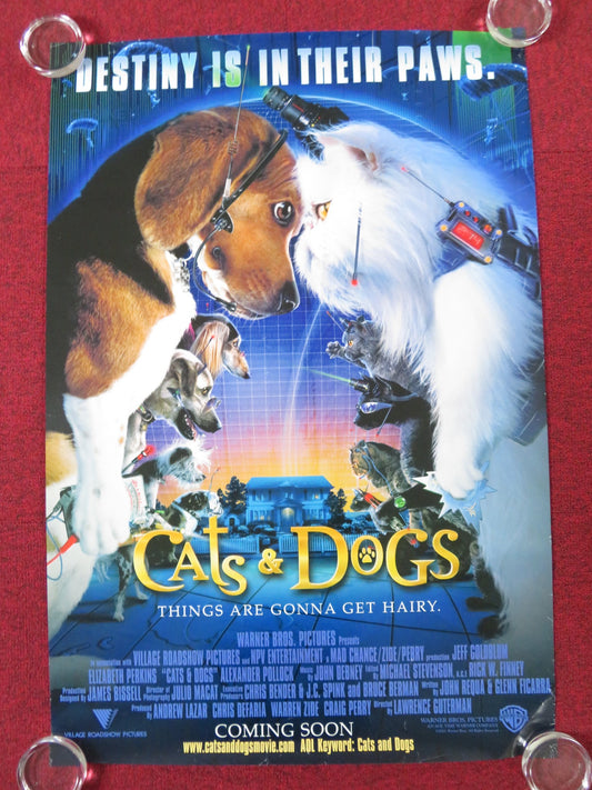 CATS & DOGS US ONE SHEET ROLLED POSTER JEFF GOLDBLUM ELIZABETH PERKINS 2001