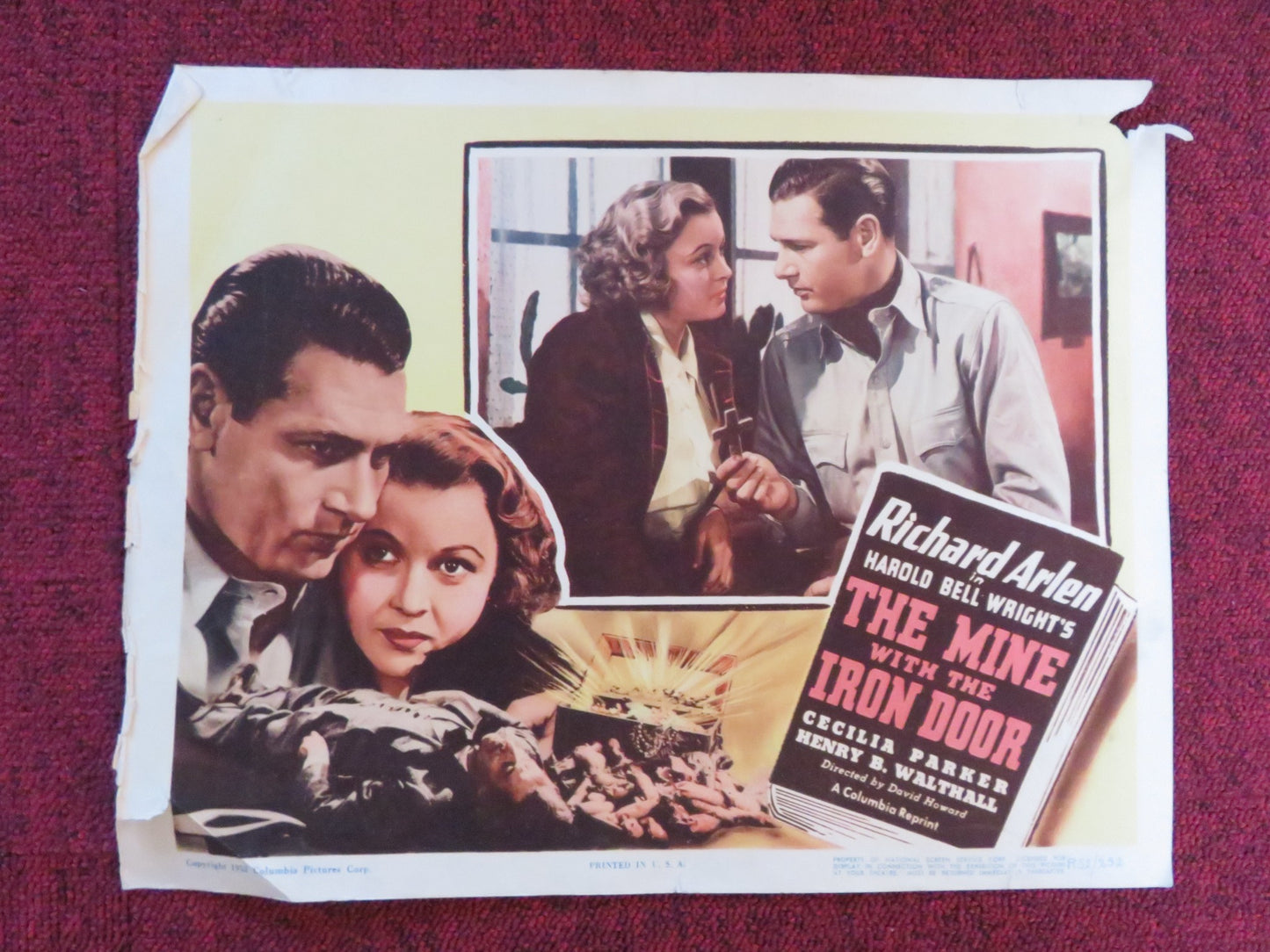 THE MINE WITH THE IRON DOOR US LOBBY CARD FULL SET RICHARD ARLEN R1952