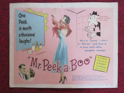 MR. PEEK-A-BOO US LOBBY CARD FULL SET BOURVIL JOAN GREENWOOD GERARD OURY 1951