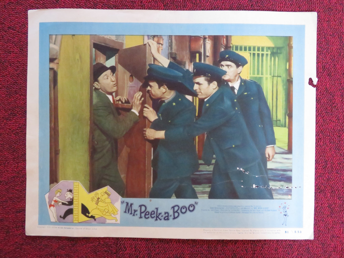 MR. PEEK-A-BOO US LOBBY CARD FULL SET BOURVIL JOAN GREENWOOD GERARD OURY 1951