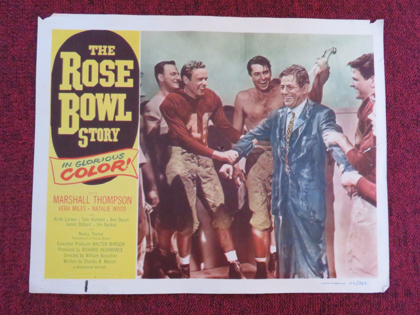 THE ROSE BOWL STORY US LOBBY CARD FULL SET MARSHALL THOMPSON VERA MILES 1952