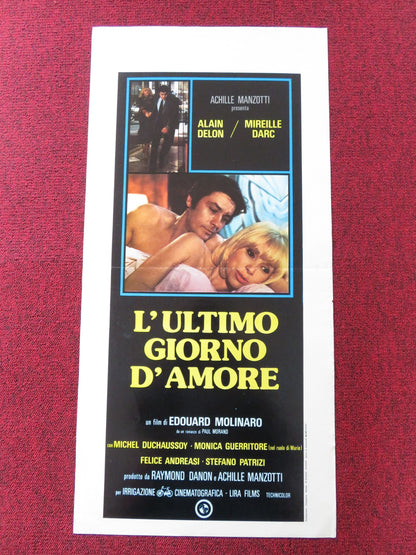 THE HURRIED MAN ITALIAN LOCANDINA POSTER ALAIN DELON MIREILLE DARC 1978