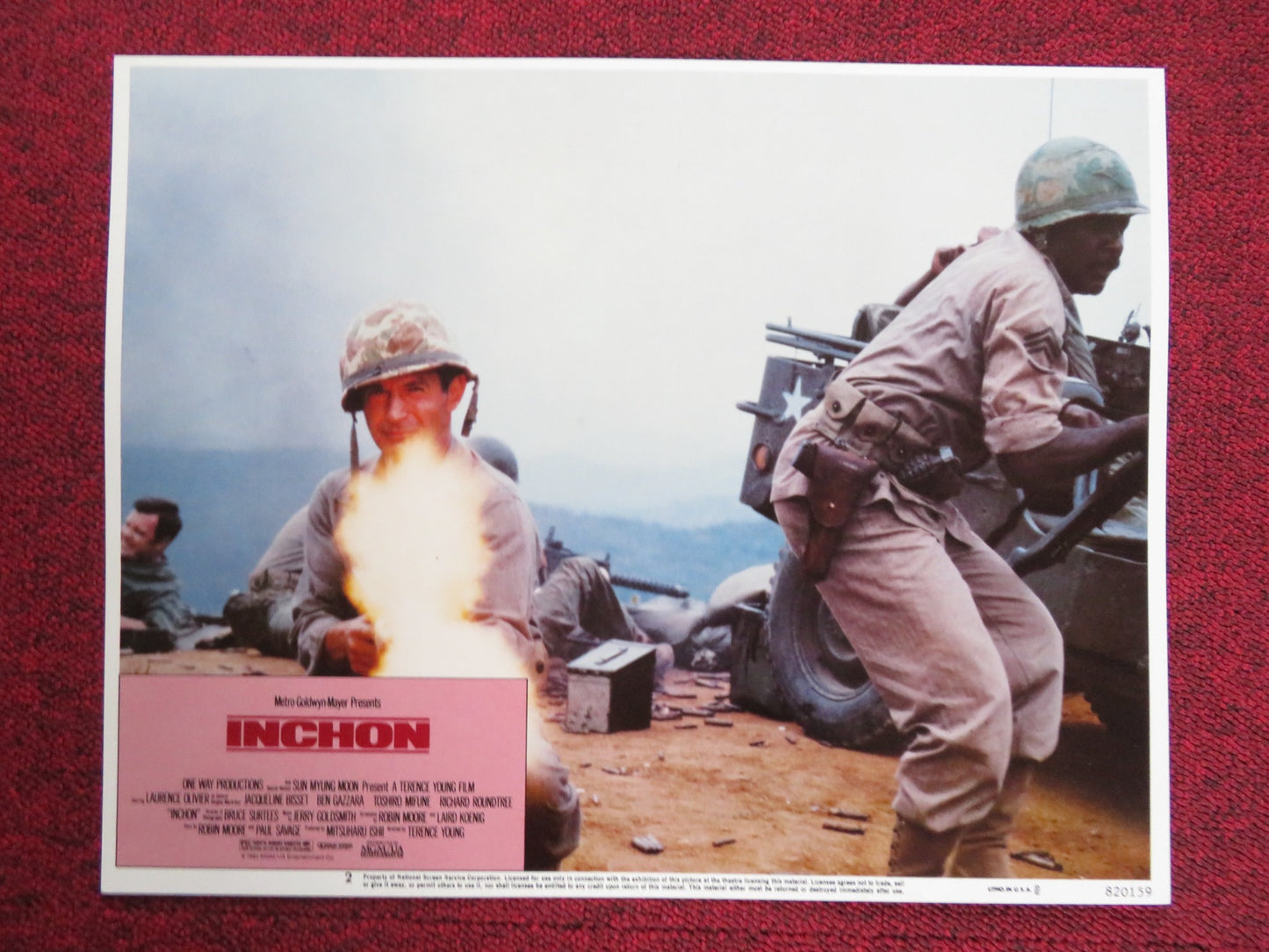 INCHON US LOBBY CARD FULL SET LAURENCE OLIVIER JACQUELINE BISSET 1982