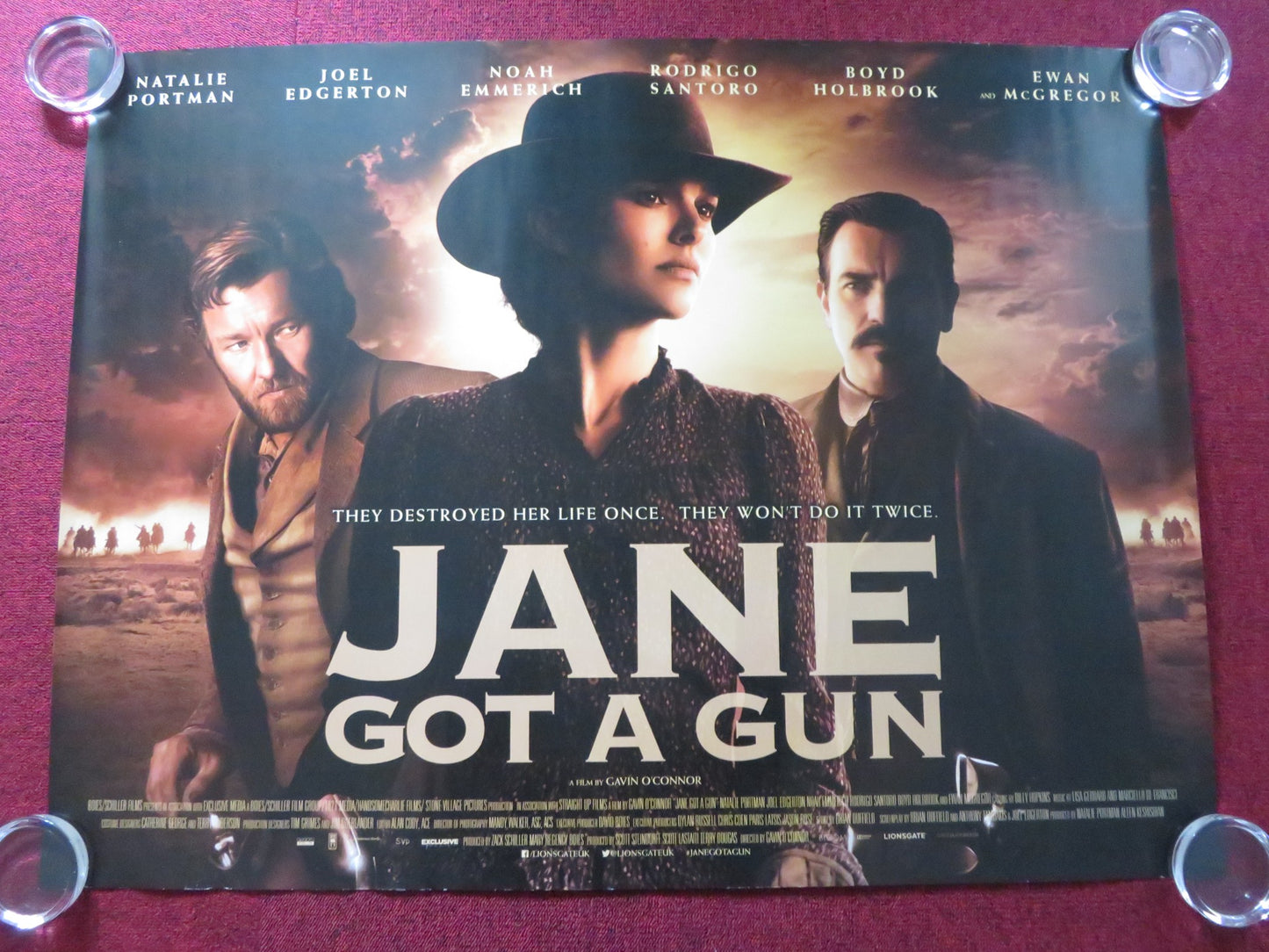 JANE GOT A GUN UK QUAD ROLLED POSTER NATALIE PORTMAN JOEL EDGERTON 2015