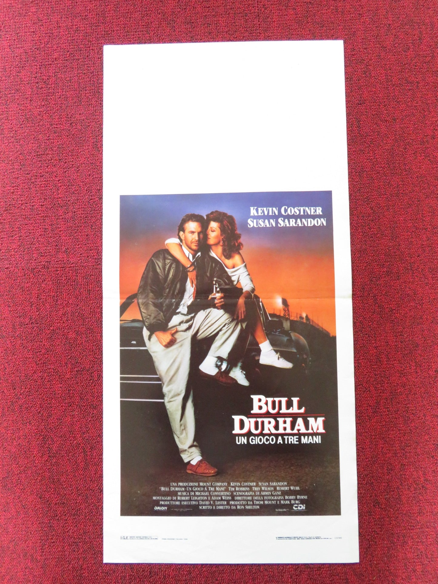 BULL DURHAM ITALIAN LOCANDINA POSTER KEVIN COSTNER SUSAN SARANDON 1988