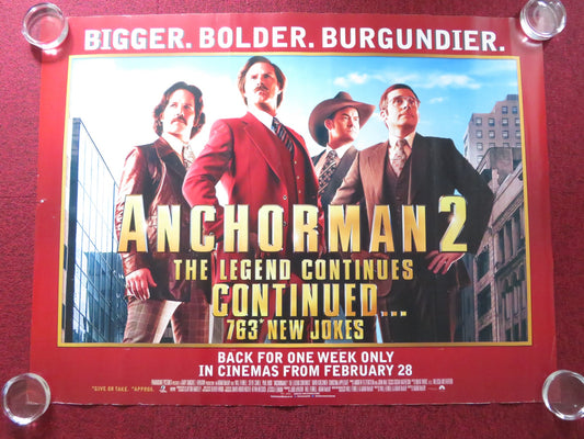 ANCHORMAN 2: THE LEGEND CONTINUES UK QUAD ROLLED POSTER WILL FERRELL 2013