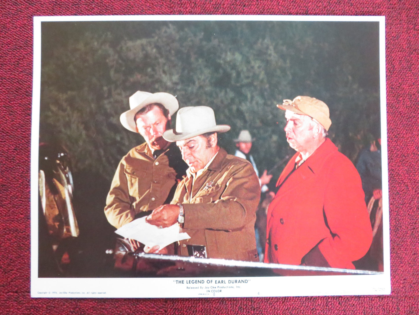 THE LEGEND OF EARL DURAND US LOBBY CARD FULL SET PETER HASKELL SLIM PICKENS 1974