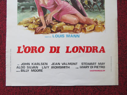 L'ORO DI LONDRA ITALIAN LOCANDINA POSTER JOHN KARLSEN JEAN VALMONT 1968